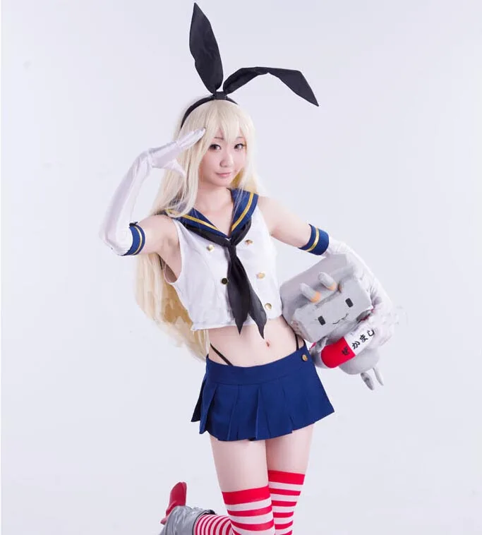 Anime-Kantai-collection-Sailor-suit-Shimakaze-Cosplay-Costume-Whole-Set