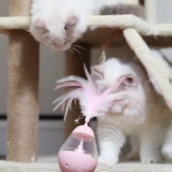 

Pet Tumbler Slow Feeder Cat Smart Leaking Food Toy Funny Interactive Cat Toy Automatic Spinning Cat Toy