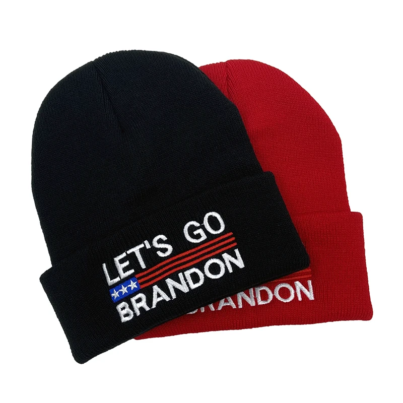 

new LET'S GO BRANDON cap USA election Beanies For Men Women FJB Keep warm Fashion Knitted Winter Hat Hip-hop Skullies Cold Hat