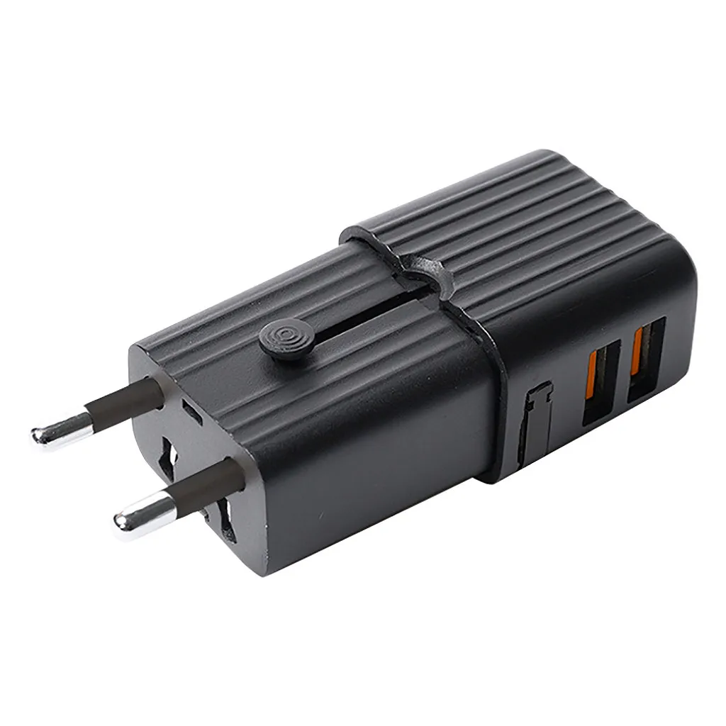 

2in1 phone charger Mini Travel Adapter Power Adapter Pocket Fast Charger 2.4A Dual USB Ports For Charging iPhone/Samsung/Xiaomi