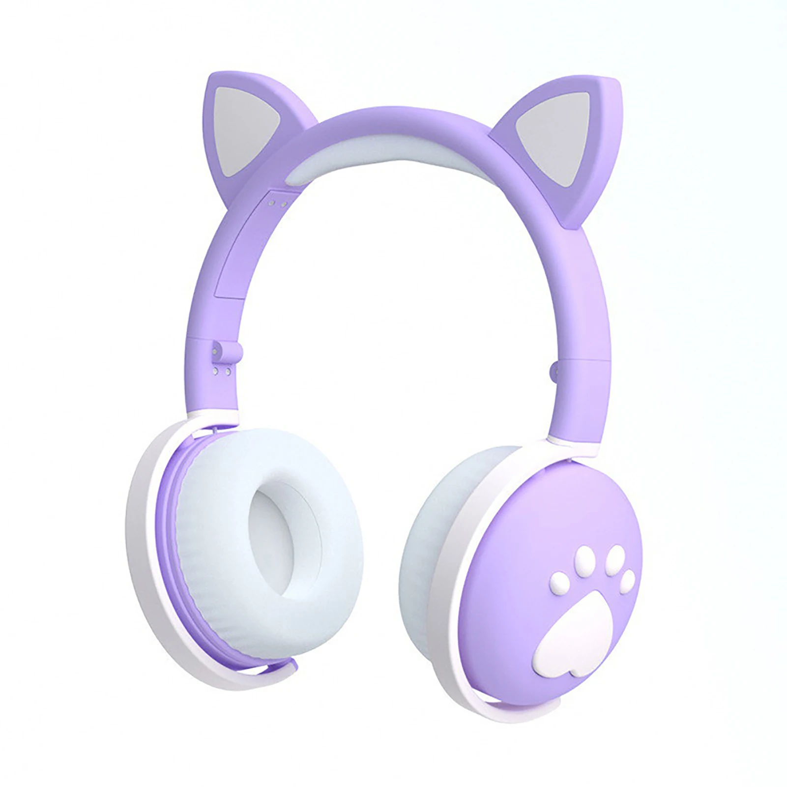 Best Gift Bluetooth 5 0 Headphones LED Cat Ear Foldable Headset HiFi Stereo bass With Mic 3 5mm plug For Girls Kids Headphone
