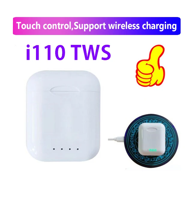 

i110 TWS Touch control Wireless Earphone Bluetooth 5.0 headset 6D bass PK i15 i10 i90 i80 i30 i20 i60 i100 for iphone/Android