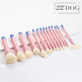 

ZZDOG 10/14Pcs Big High-End Professional Makeup Brushes Set Wooden Powder Eye Shadow Foundation Blending Cosmetic Beauty Tools