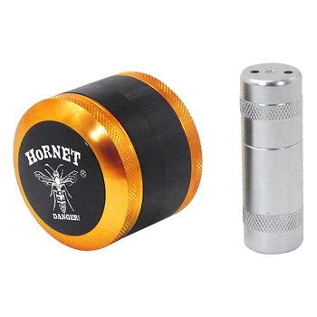 

HORNET aluminum tobacco herbal cigarette Herb grinder and cigarette suppressor smoking accessories all-in-one set