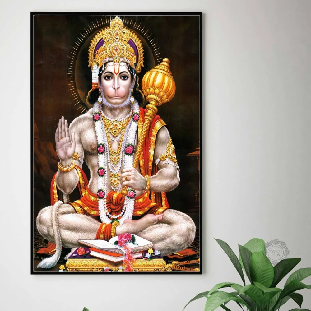 

Hanuman God Balaji Bajrang Oil Painting on Canvas Posters and Prints Scandinavian Wall Art Picture Living Room Cuadros Decor