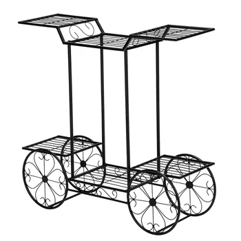 

Artisasset Paint Car Shape 6 Plant Stand Black perfect for your garden patio windowsill porch office stairwell corner