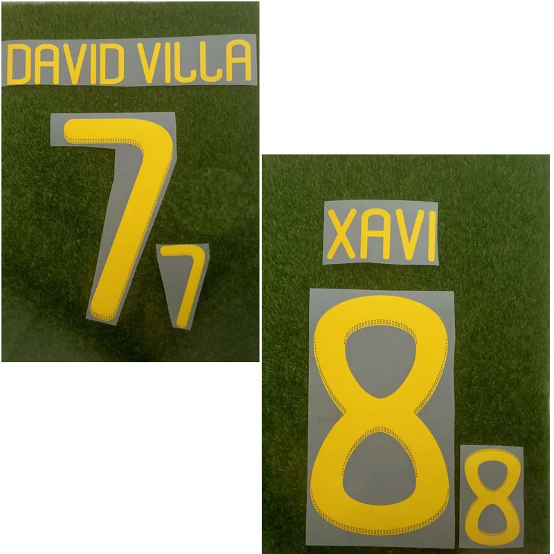 2010 Испания #8 xavi nameset #7 David Villa #9 Торрес печать футбольная нашивка значок | Дом и сад