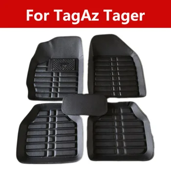 

Car Styling Pu Leather Auto Floor Foot Mats Pads Carpet For Tagaz Tager Front Rear, Driver Passenger Seat Black