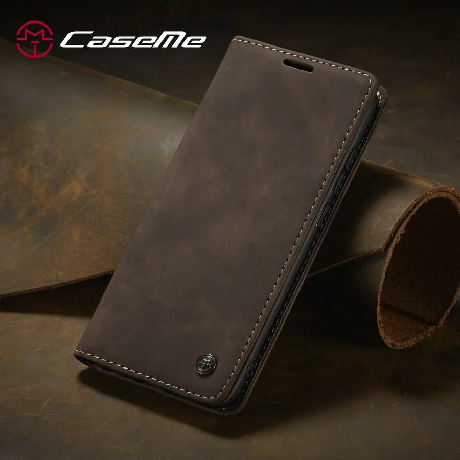 CaseMe For Redmi Note 8 Retro Magnetic Wallet Leather Case For Xiaomi Mi 9 9T K20 K20Pro Note 8Pro Luxury Flip Protective Cover case for xiaomi Cases For Xiaomi