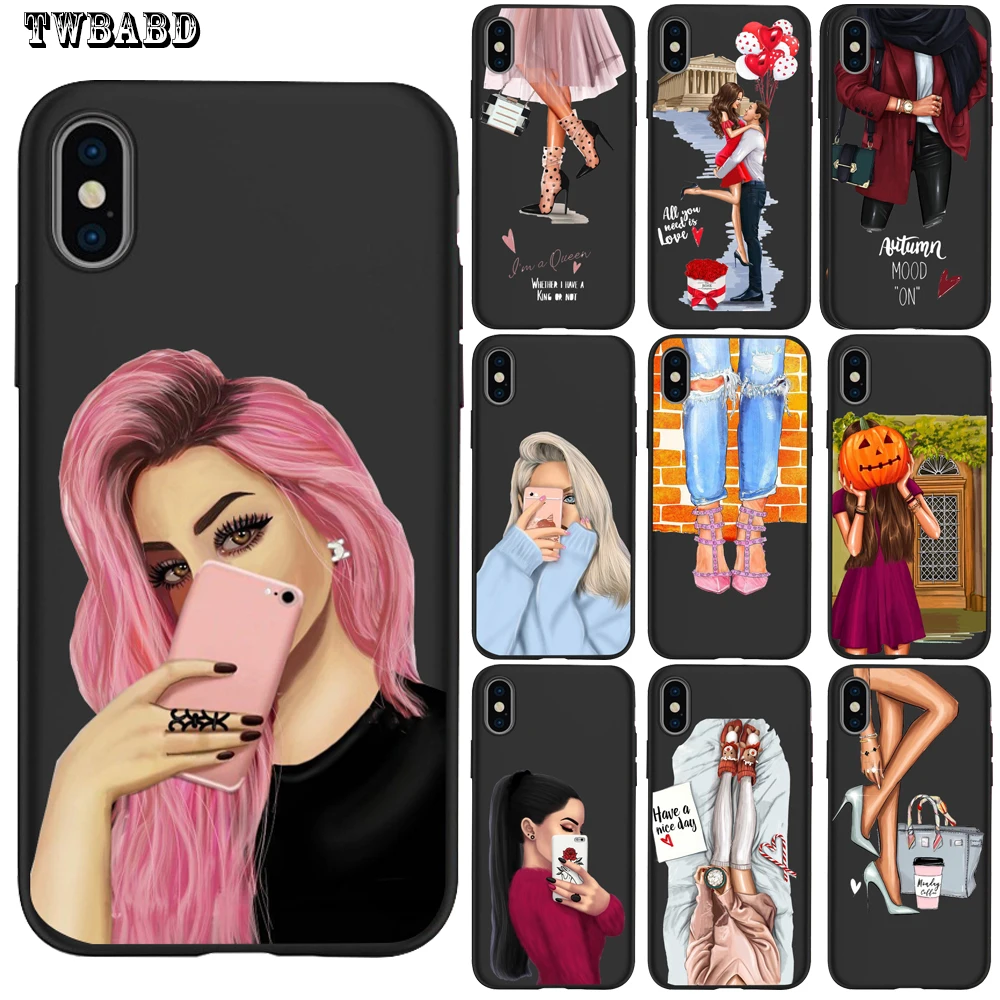 Чехол для iPhone 11 Модный чехол телефона с рисунком девушки Pro Max 5 6 6S 7 8 Plus X XS XR Etui |