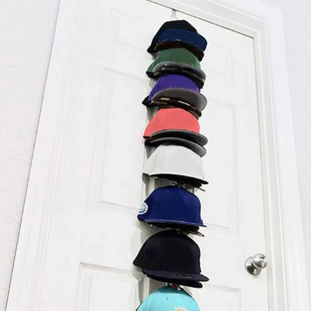 Practical Behind Door Hat Hook Set Display Detachable Storage Home With Clip Hanging Traceless Adjustable Black Reusable