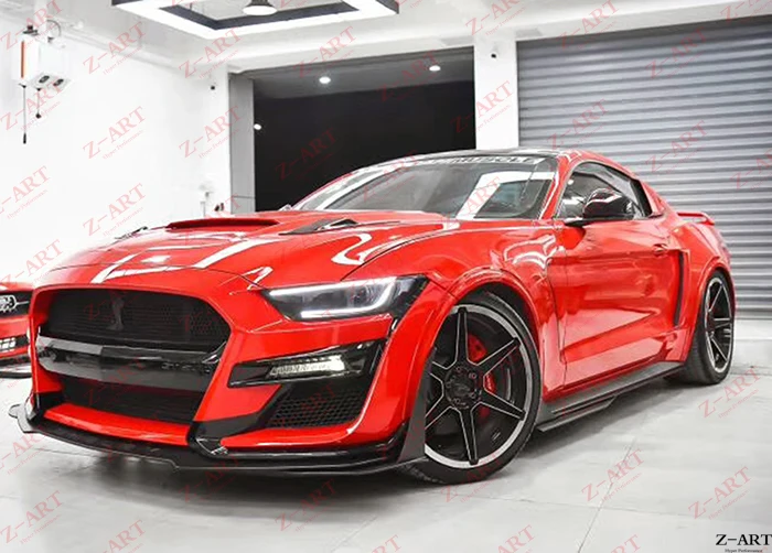 Z-ART GT500 передний бампер для Ford Mustang модифицированный Комплект кузова Ford Mustang Комплект кузова GT500 Комплект кузова для Mustang