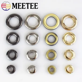 

4/10pc Meetee 10-25mm Metal O Ring Buckles Eyelet Screw Buckle for Hangbag Belt Strap Dog Chain Clasp Accessories Leather Craft