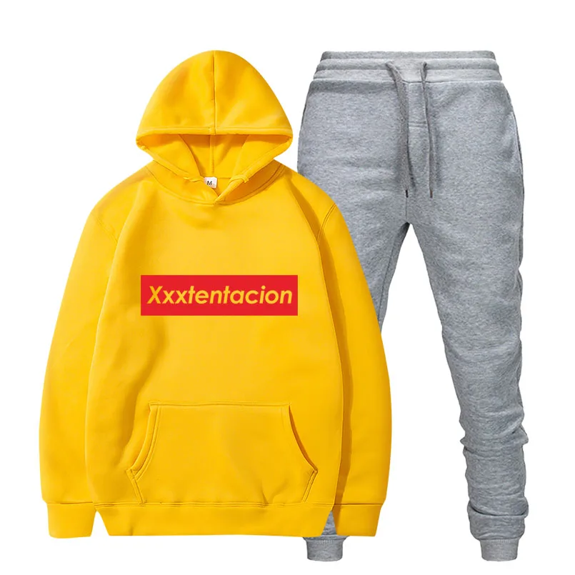 Костюм Rip Xxxtentacion толстовки Толстовка для женщин мужчин Jahseh Dwayne Onfroy Revenge пуловер комплект из 2 предметов спортивный костюм