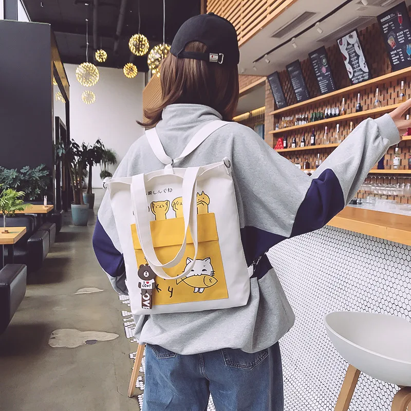 

2019 New Style Korean-style One Shoulder Canvas Bag INS Super Fire Shoulder Bag Versatile College Student Class bu xi dai