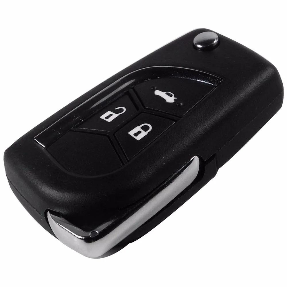 Bilchave 3 кнопки обновленный флип дистанционного ключа чехол для Toyota Crown Corolla Camry Corolla Prado ключ оболочки