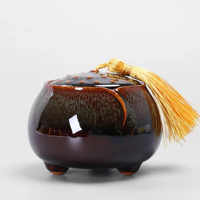 Герметичный керамический контейнер для чая Longjing Pu'er, упаковочная коробка, керамические банки для чая, кухонный фарфор, potes de cozinha armazenamento - Цвет: yaobianmolv