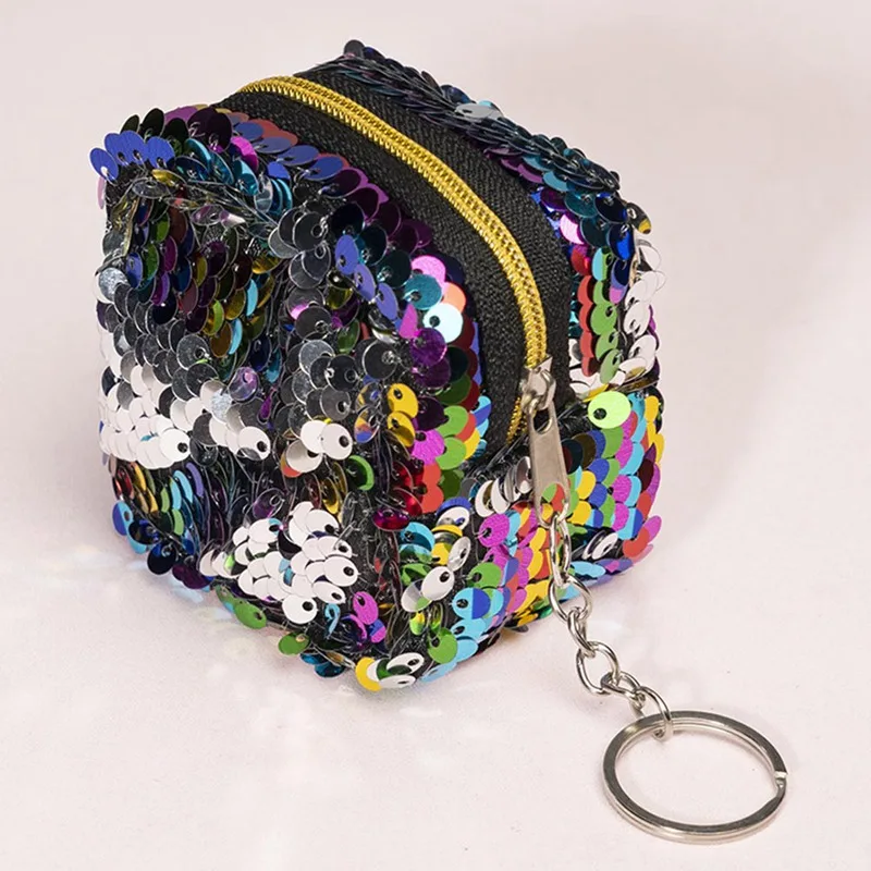 Для женщин Дети Мини Фламинго блестки сумка портмоне маленький кошелек блестящий чехол для наушников сумка милый детский кошелек - Цвет: CB1128MC