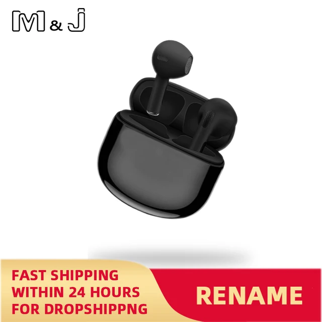 Bluetooth 5.0 True Wireless Earbuds with Charging Box Waterproof Earphone Volume Control Mini TWS Headphone Handsfree for Sports black
