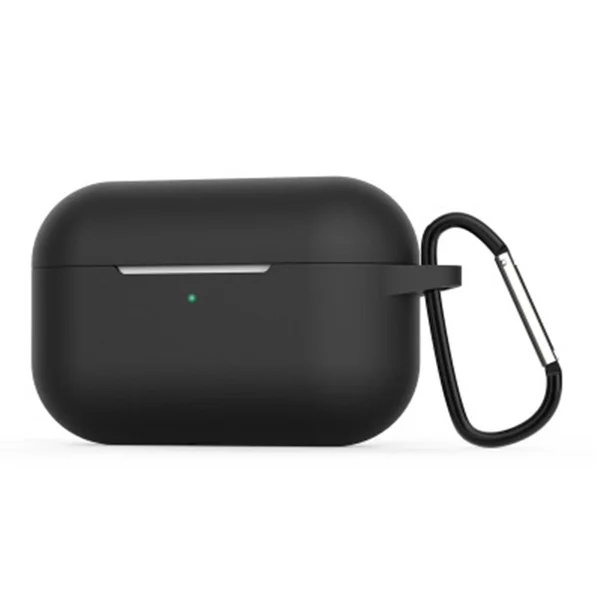 Черный Для Apple AirPods Pro Чехол для зарядки портативный защитный кожаный чехол с брелком полный Силиконовый чехол для переноски защитный чехол - Цвет: Черный