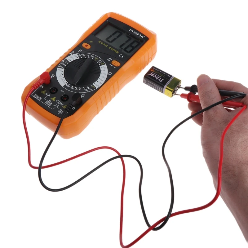 DT9205A AC DC LCD Дисплей профессиональный электрический ручной метр тестер Цифровой мультиметр мультитестерный Амперметр 63HF