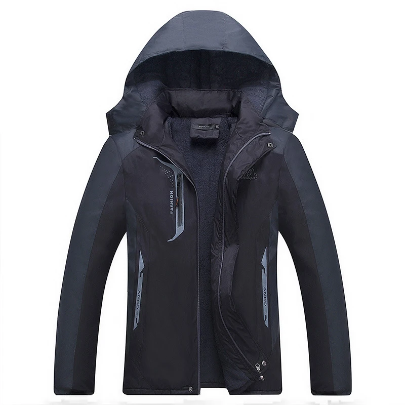 North Winter Jackets Men Outdoor Top Parka Plus Size 4XL Men Velvet Thick Mountaineer Face Windproof Waterproof Clothes