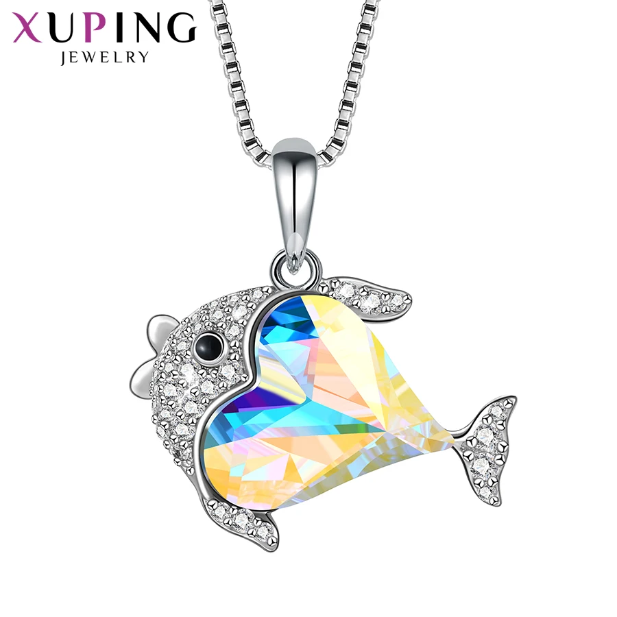 Xuping ювелирное изделие в форме рыбы ожерелье для женщин кристаллы от Swarovski подарок