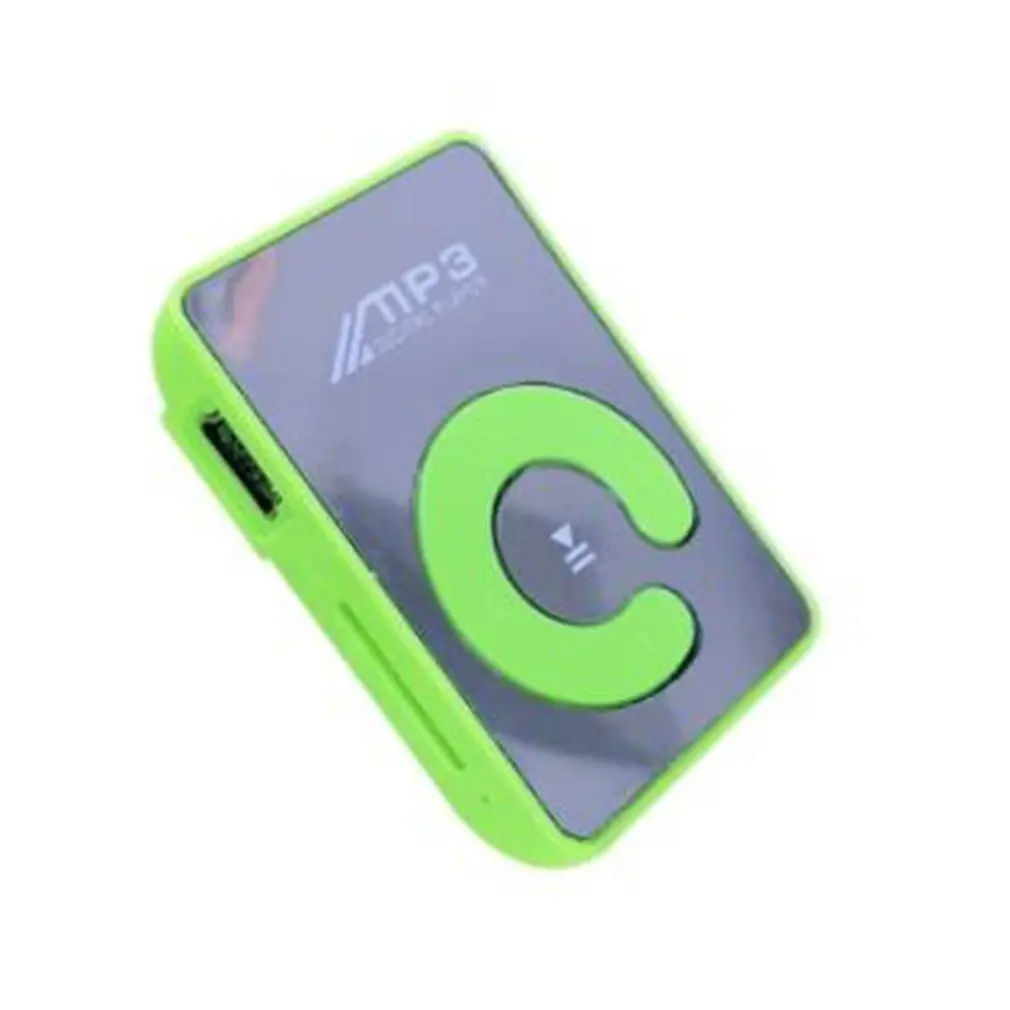 Зеленый Зеркальный портативный mp3-плеер мини-клип MP3-плеер Портативный модный спортивный MP3-плеер walkman lettore MP3 USB Цифровой музыкальный плеер - Цвет: Зеленый