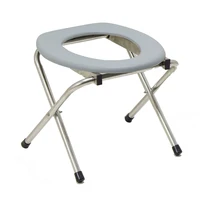 Portable Toilet for Camping, Stainless Steel Emergency Toilet and Travel Toilet, Folding Toilet Seat For Potty Toilet Chair 1
