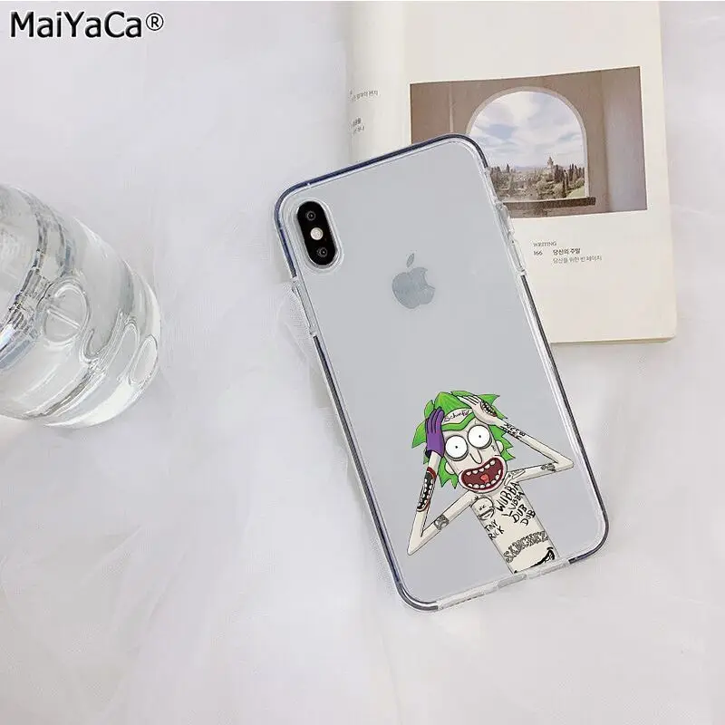 MaiYaCa Рик и Морти Забавный мультфильм Прозрачный чехол для телефона для Apple iphone 11 pro 8 7 66S Plus X XS MAX 5S SE XR - Цвет: A7