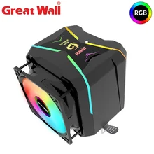 Great Wall CPU Cooler RGB 4 Pipe 90mm Dual Fan Radiator for Intel LGA
1150 1151 1155 1156 2011 2066 AMD AM4 AM3 FM2 CPU Cooling
