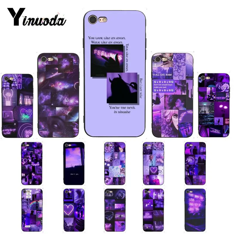 Yinuoda Лавандовый фиолетовый цвет тема на заказ фото мягкий чехол для телефона iPhone 5