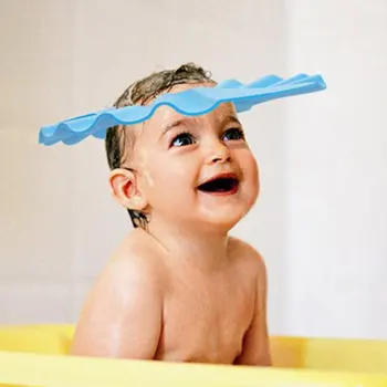 

Household Children Shampoo Cap Adjustable Practical Waterproof Ear Protection Shower Cap Thicken Bath Cap