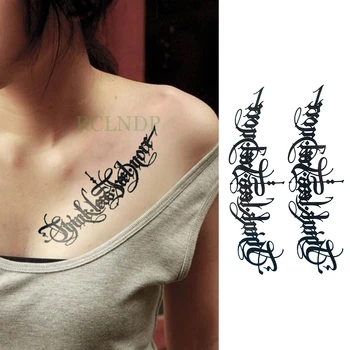 

Waterproof Temporary tattoo sticker "keep calm" "think less feel more"English letters words tatto flash tatoo fake for men women