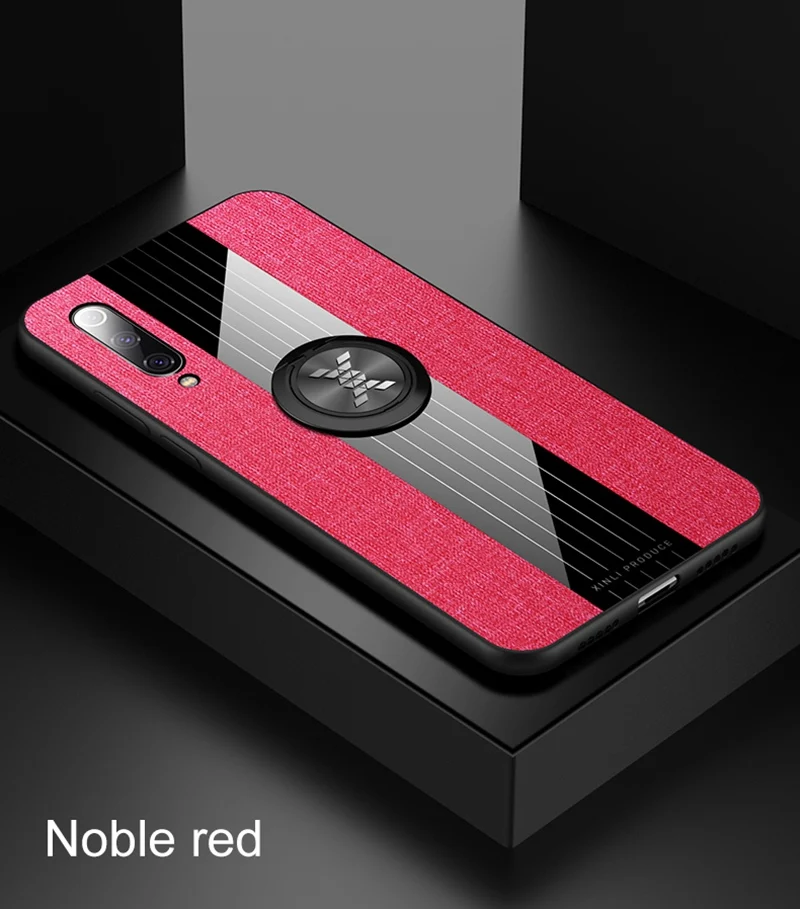 Брендовый тряпичный чехол для Xiaomi mi A3 A2 9T 9SE 8 Lite Max 2 3 Чехол металлическое кольцо автомобильный держатель Магнитный чехол для Red mi Note 7 8 Pro Чехол