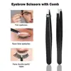 YBLNTEK 5/8PCS Eyebrow Trimmer Eyebrow Razor Kit Eyebrow Scissors Eyebrow Comb Razor for Face Tweezers Eyelash Eyelash Brush ► Photo 3/6