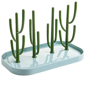 

1Pc Household Cactus Shaped Rack Water Cup Storage Rack Cup Holder Upside Down Drain Rack For Home Kitchen