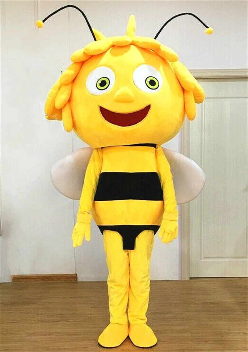 Bee Mascot Costume Cosplay Party Game Dress Outfit Advertising Halloween Adult