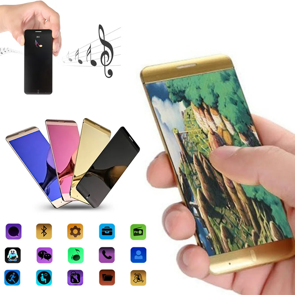 Цветной ультратонкий металлический Anica A7 мобильный телефон с MP3 Bluetooth Dual SIM мобильный