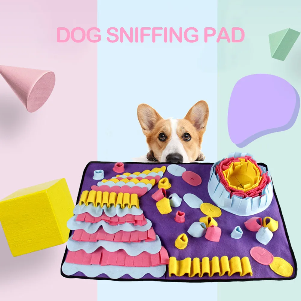 

Dog Feeding Mat Sniffing Training Pad Non Slip Activity Foraging Skill Energy Stress Release Training Pet Nose Work Blanket