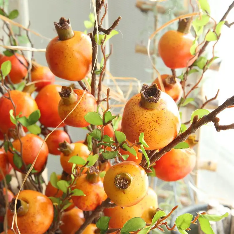 Гранат Моделирование фруктов Искусственные цветы производитель для домашнего свадебного украшения держа