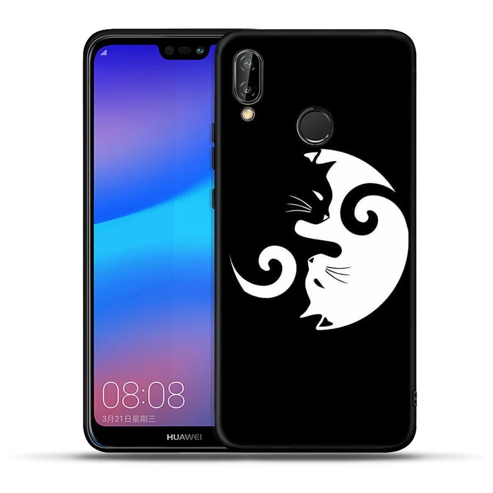Чехол с милым котом для huawei P30 P20 P9 P8 Lite mate 10 20 Pro Y5 Y6 Y7 Y9 Prime P Smart Plus Мягкий ТПУ силиконовый чехол Etui