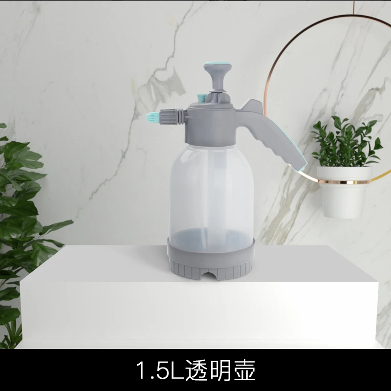 1.5L transparent ket 1.5L полив может поливать бутылки воды артефакт бытовой пневматический садовый распылитель воды небольшой Крытый Лейка - Цвет: 1.5L transparent ket