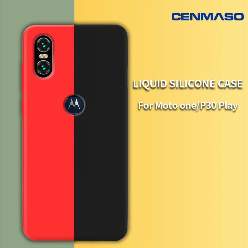 

For Motorola Moto One Vision Case For Moto P30 P40 Liquid Silicone Case For Motorola One Back Case Full aspect Phone Cover