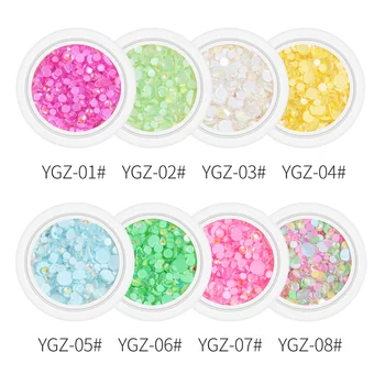 

8 PCS Mix Color Flatback Glass Nail Rhinestones 3D Square Diamond Crystals Stones Luminous Gems Glow In The Dark Art Decorations