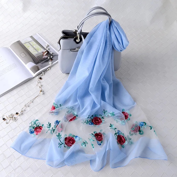 Apparel Accessories Scarves and Wraps Embroidered scarf Prevent bask in cape |