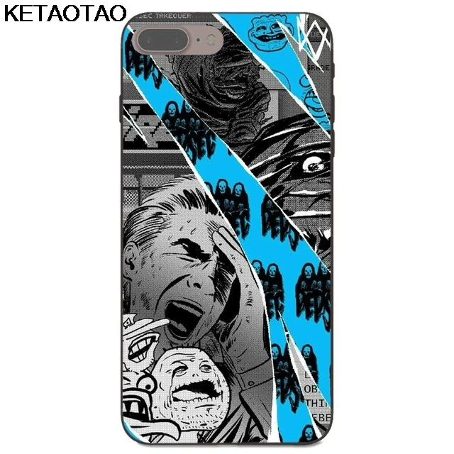 Золотой KETAOTAO Watch Dogs 2 Dedsec чехол для телефона s для iPhone 4S 5S 6S 7 8 Plus X XS XR 11 Pro для samsung чехол из мягкого ТПУ резины и силикона - Цвет: Золотой