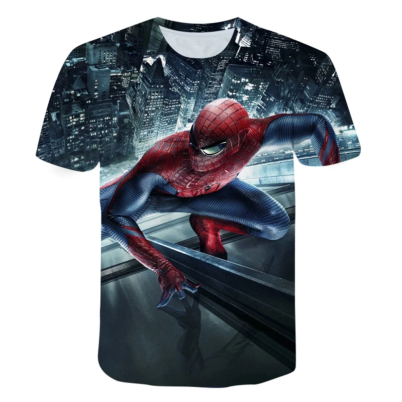 Hot sales Spider man T-Shirt Marvel Cartoon Fun Short Sleeve Shirt Boys Girls Street Fashion Harajuku Hot movie Children's Tops Hot sales Spider man T-Shirt Marvel Cartoon Fun Short Sleeve Shirt Boys Girls Street Fashion Harajuku Hot movie Children's Tops