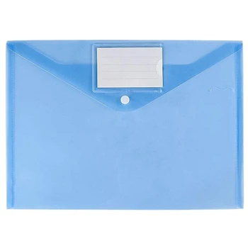 

Plastic Envelopes Poly Envelopes Document Folders File Envelopes with Label Pocket & Snap Button for School and Office