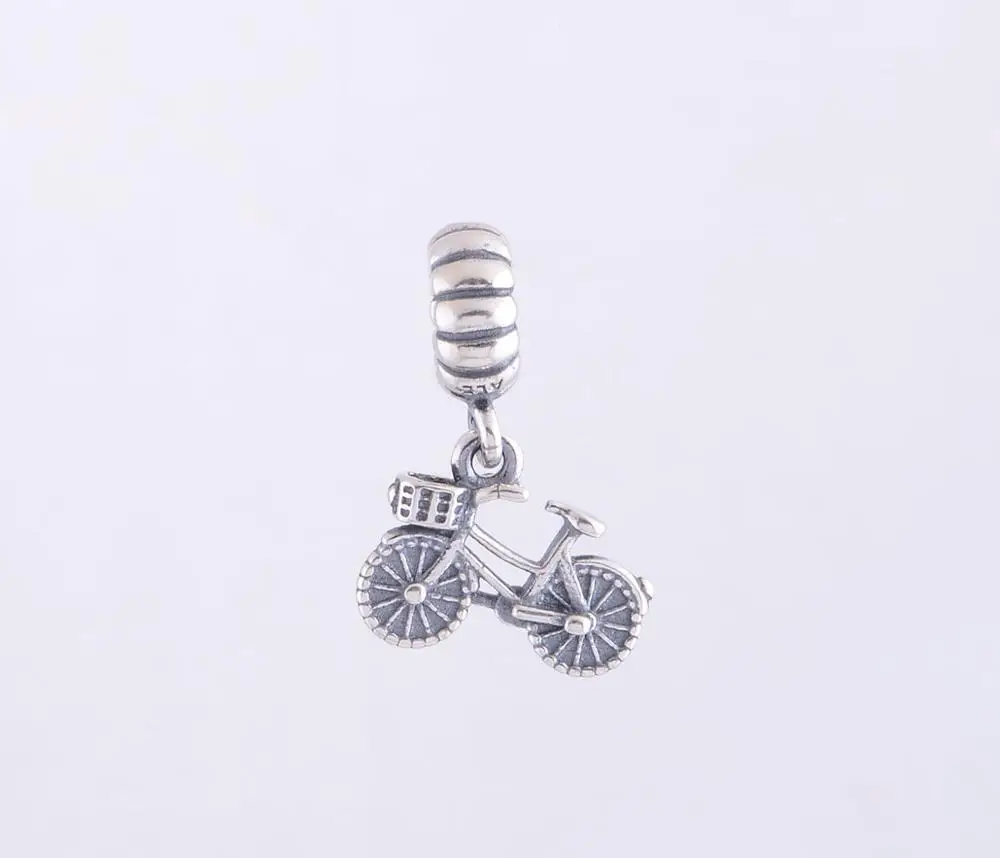 

2022 Vintage Bicycle Sports Sign Pendant Bracelets & Bangles 925 Sterling Silver Charms Jewelry for Women